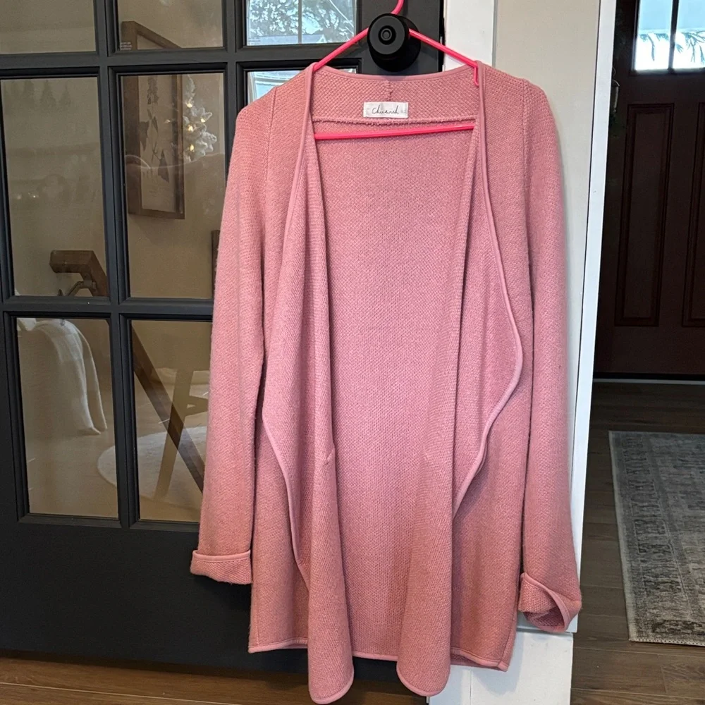 Chicwish Soft Pink Open Cardigan - Picture 1 of 2